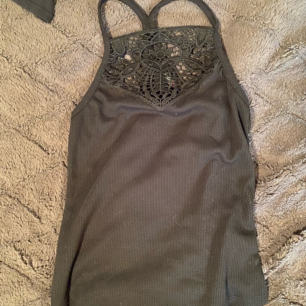 rue21 halter tank top black